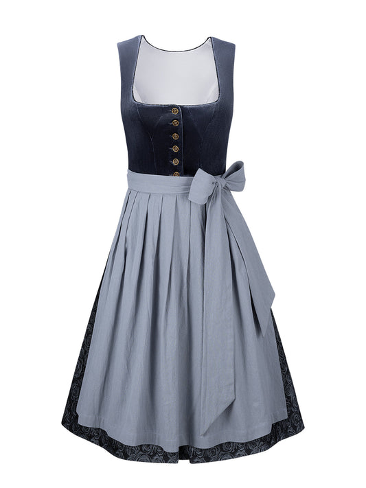 Klassisches Dirndl Kleid Nicole In Blau