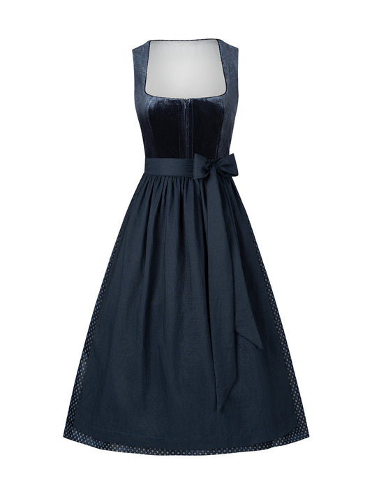 Dirndl Stella im traditionellen Trachtenstil in Blau