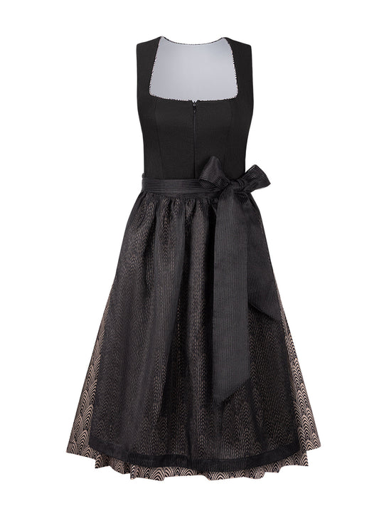 Damen Dirndl Veronika In Schwarzes für Oktoberfest
