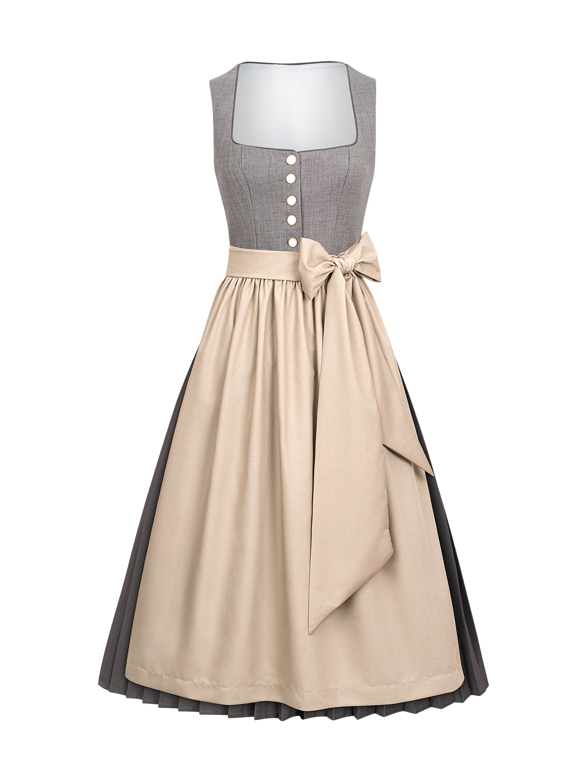 Klassisches Dirndl Kleid Polina in Grau