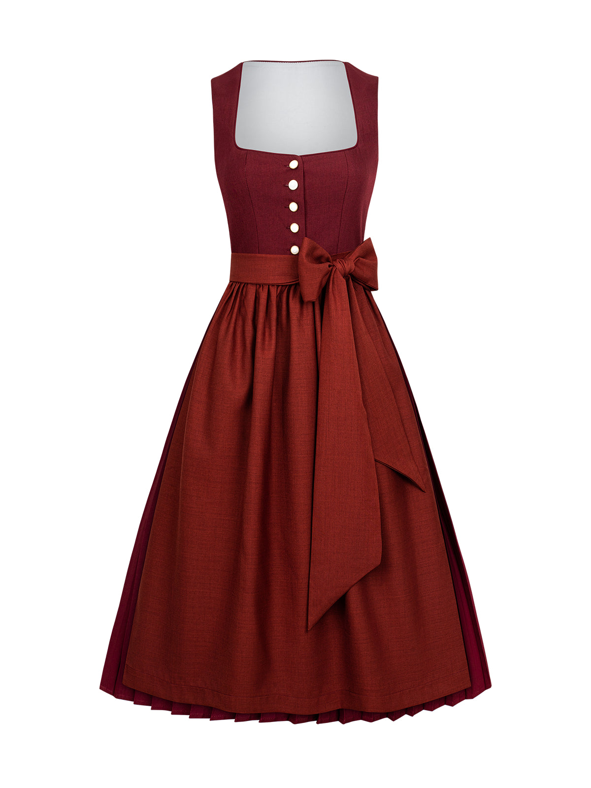 Dirndl Cici im traditionellen Trachtenstil in Rot