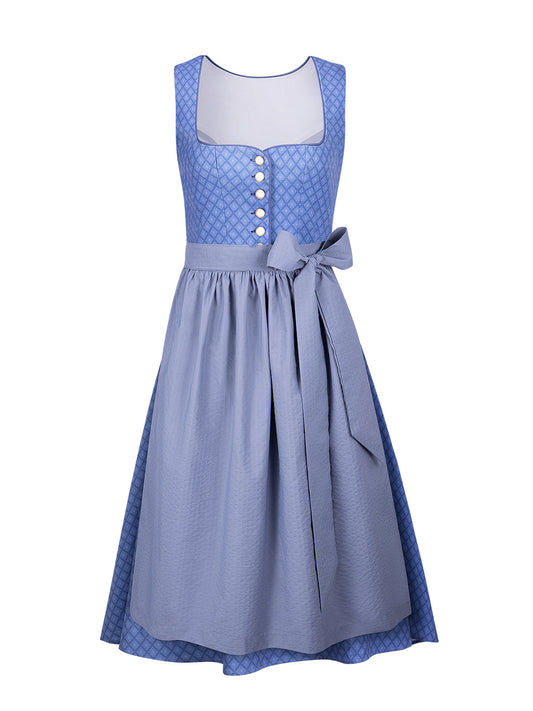 Trachtenkleid Daniela In Hell Blau mit elegantem Design
