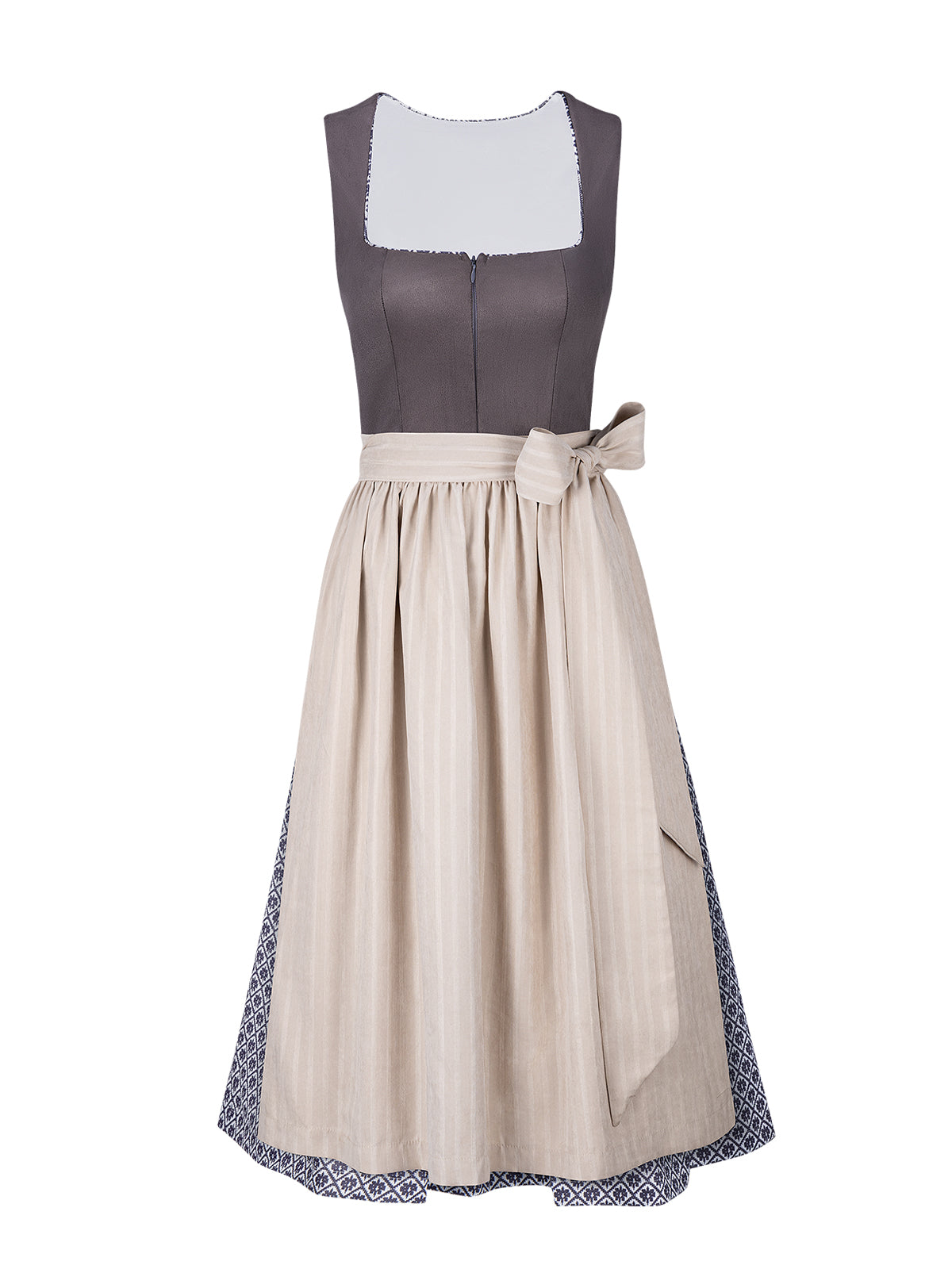 Damen Dirndl Maxima In Grau für Oktoberfest