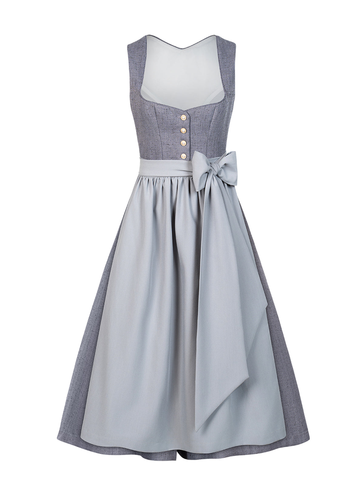 Klassisches Dirndl Kleid Amana In Grau