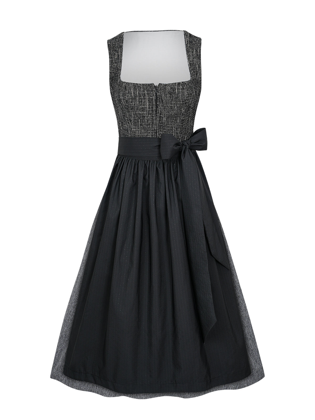 Dirndl Caroline In Schwarze im traditionellen Trachtenstil
