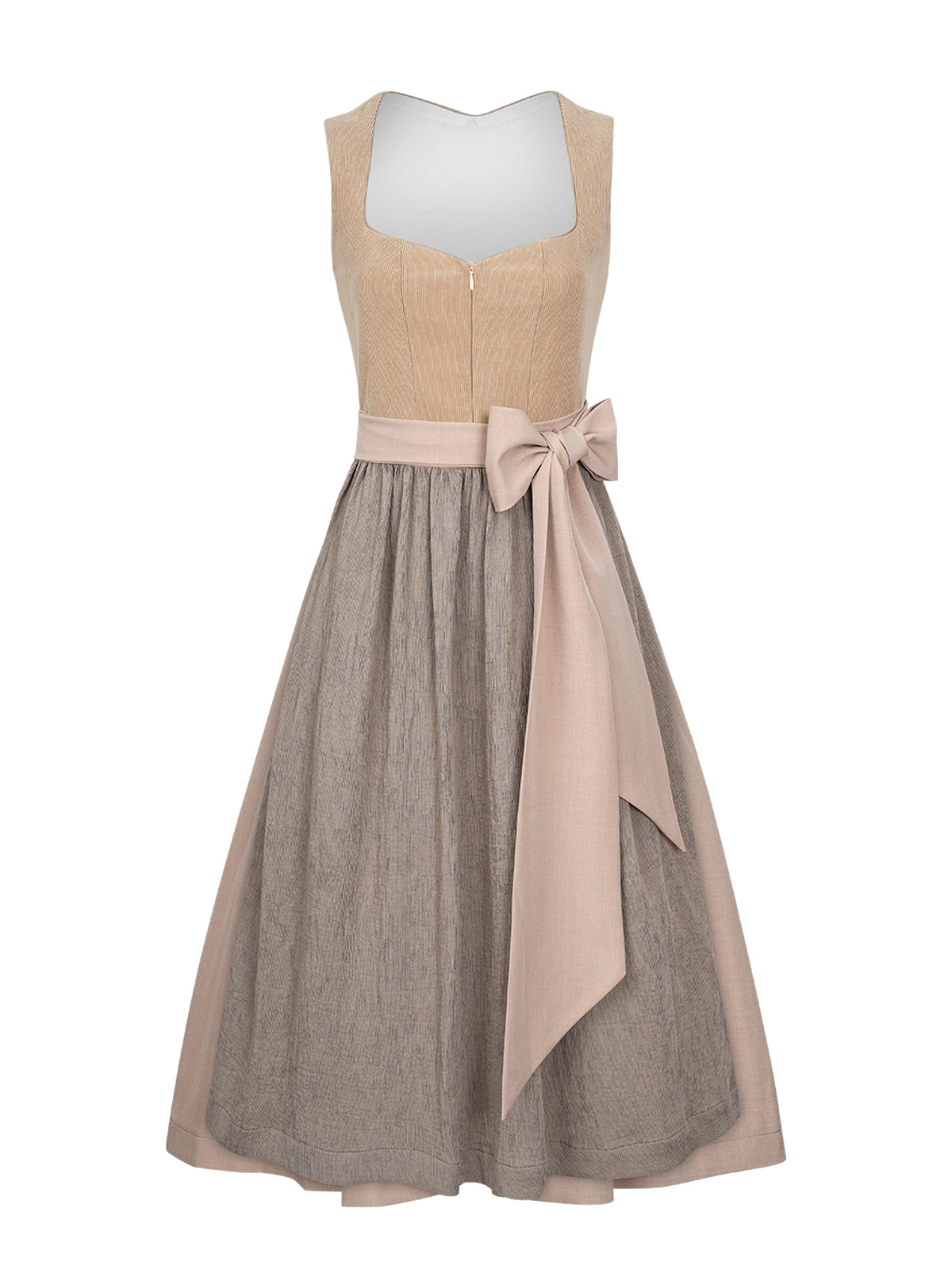Klassisches Dirndl Kleid Kira In Sand in Braun