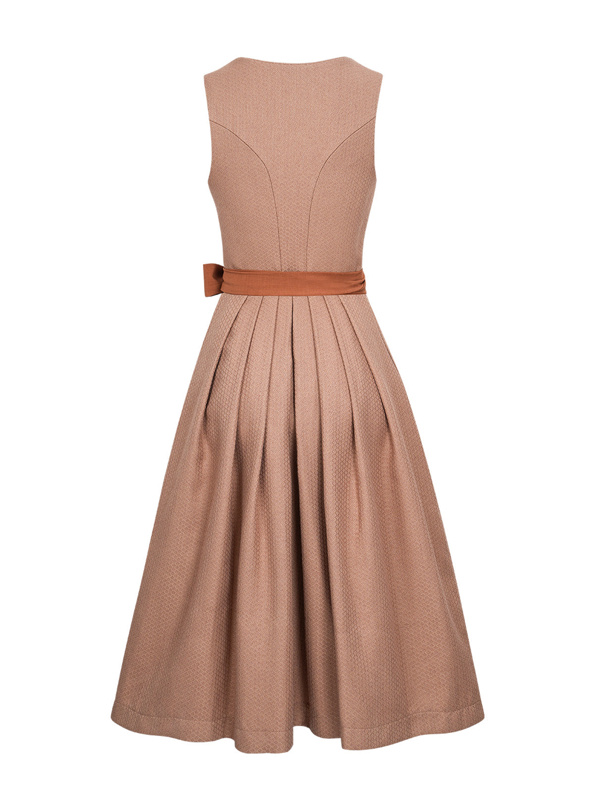 Festliches Dirndl Camille In Peach Orange für die Wiesn in Braun