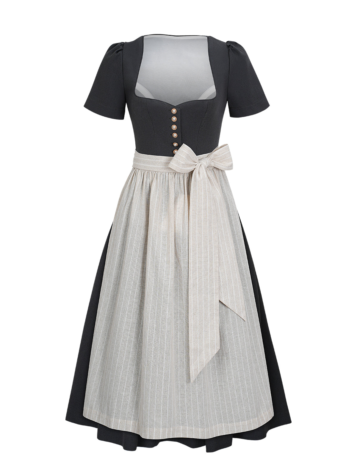 Trachtenkleid Ava In Grau mit elegantem Design