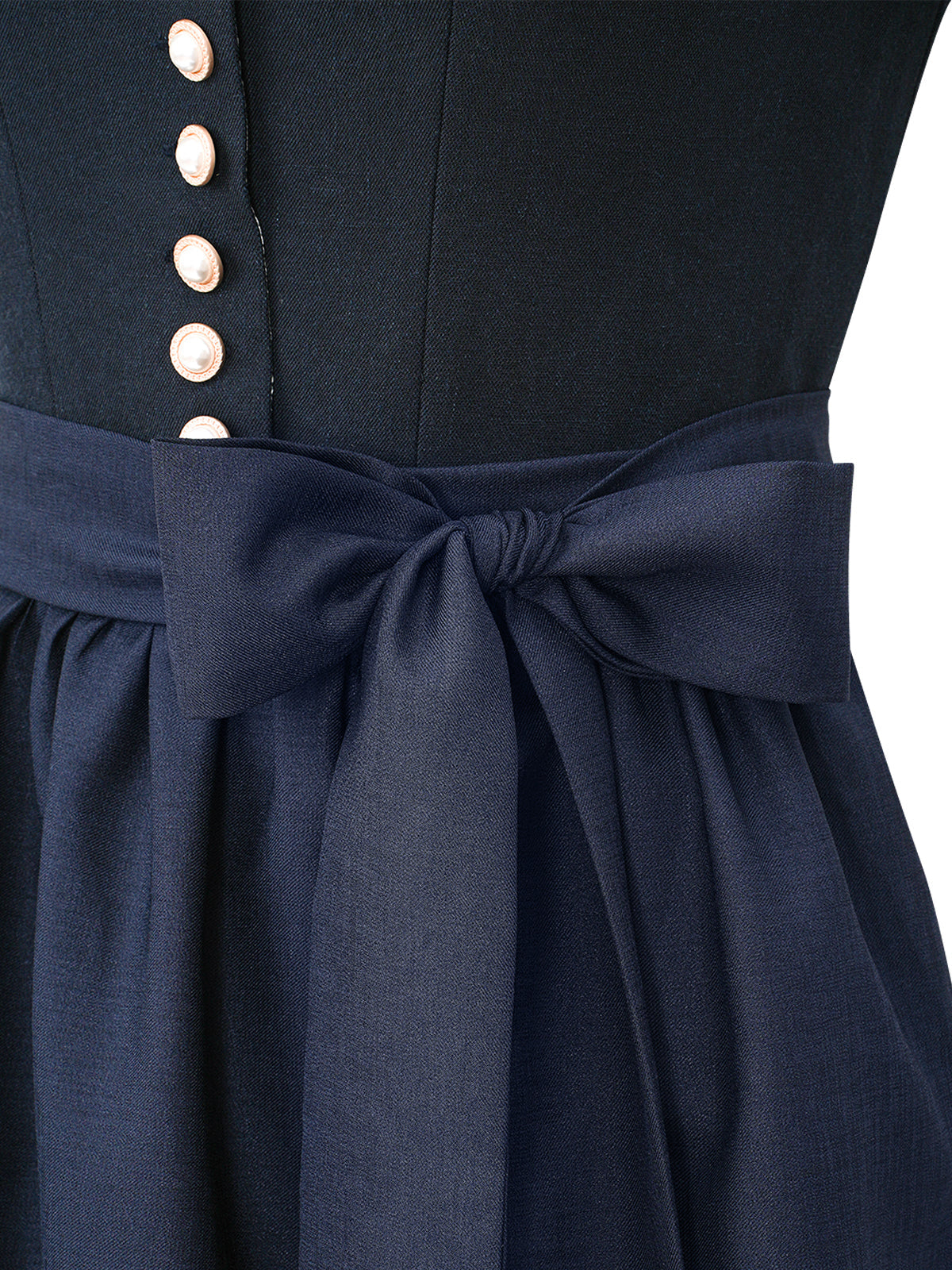Klassisches Dirndl Kleid Ava In Dunke Blau