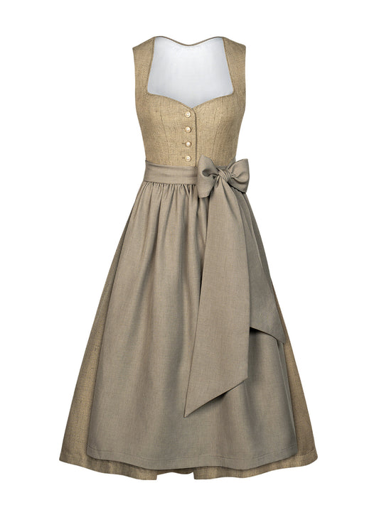 Festliches Dirndl Amana In Brown für die Wiesn in Grün