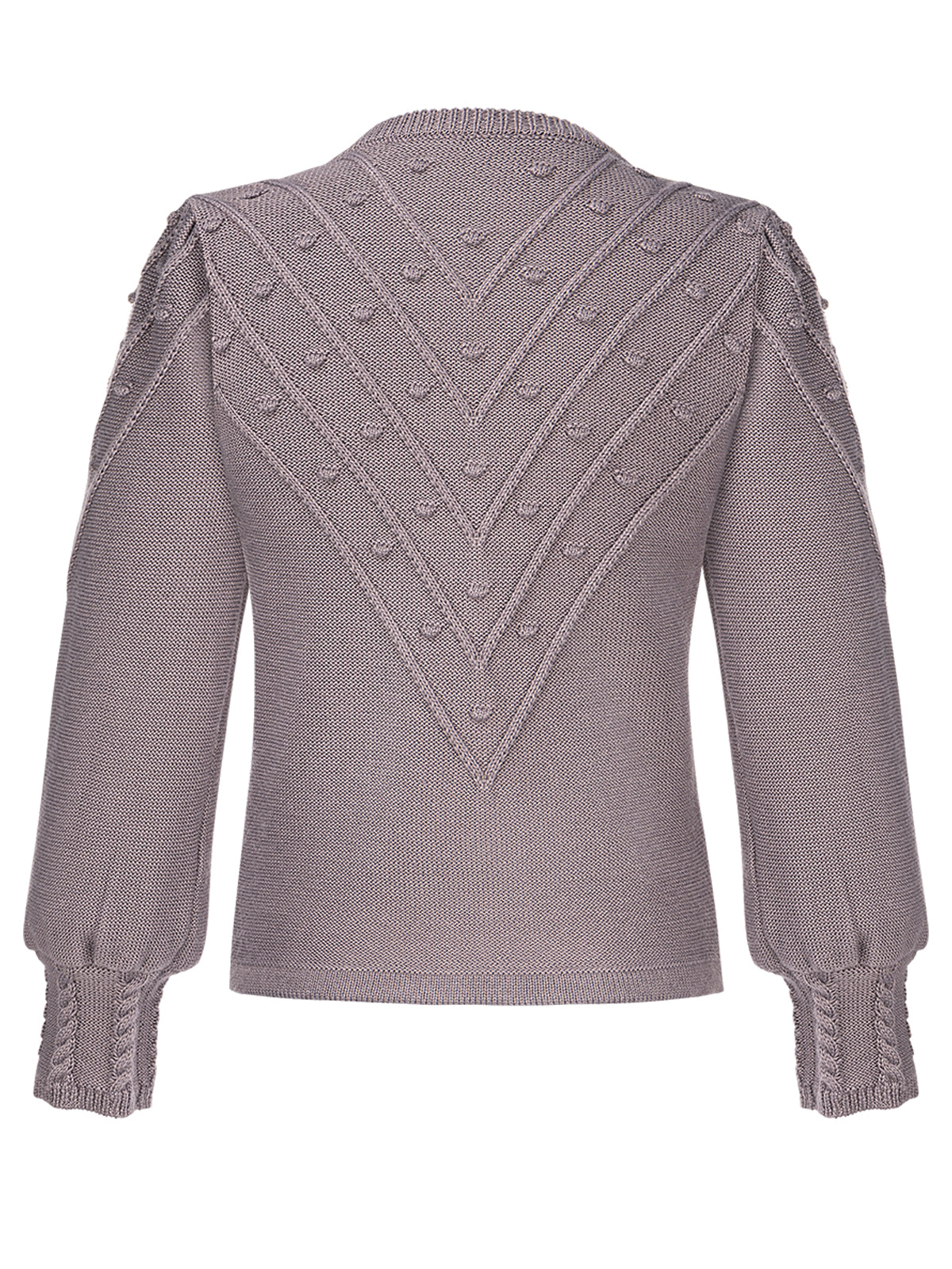 Janker Strickjacke  Renata In Grey für Herren und Damen Trachtenmode in Grau