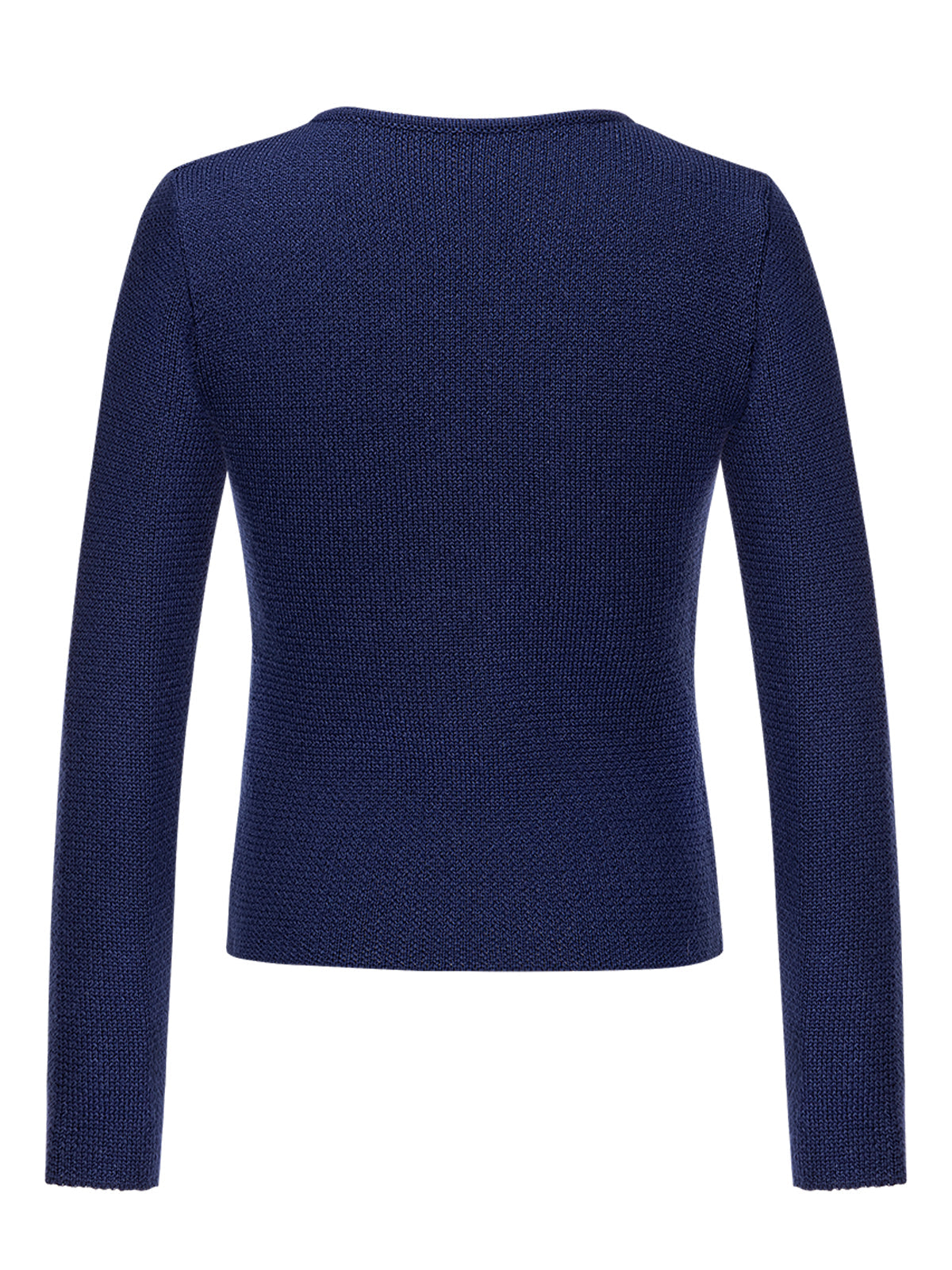 Bayerischer Janker Strickjacke  Mira In Dark Blau mit traditionellem Stil
