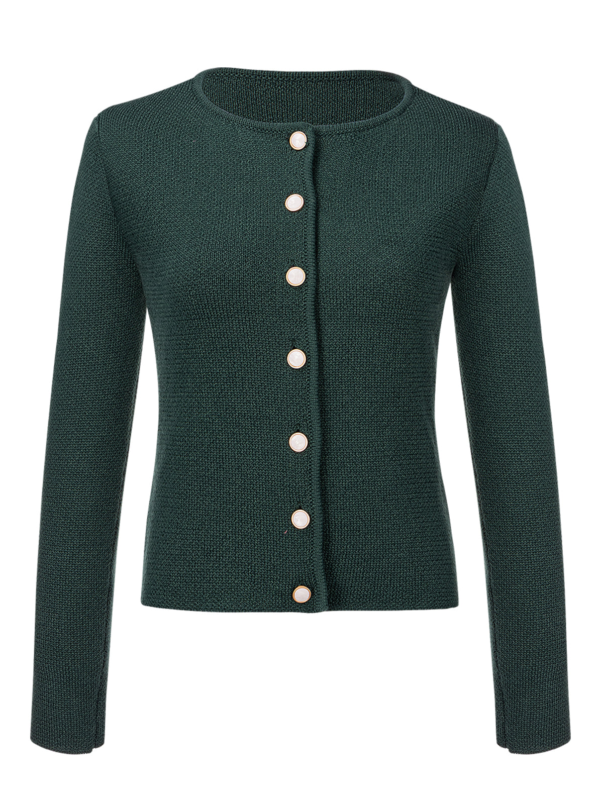 Elegante Trachtenjacke Strickjacke  Mira In Dunkelgrün für festliche Anlässe