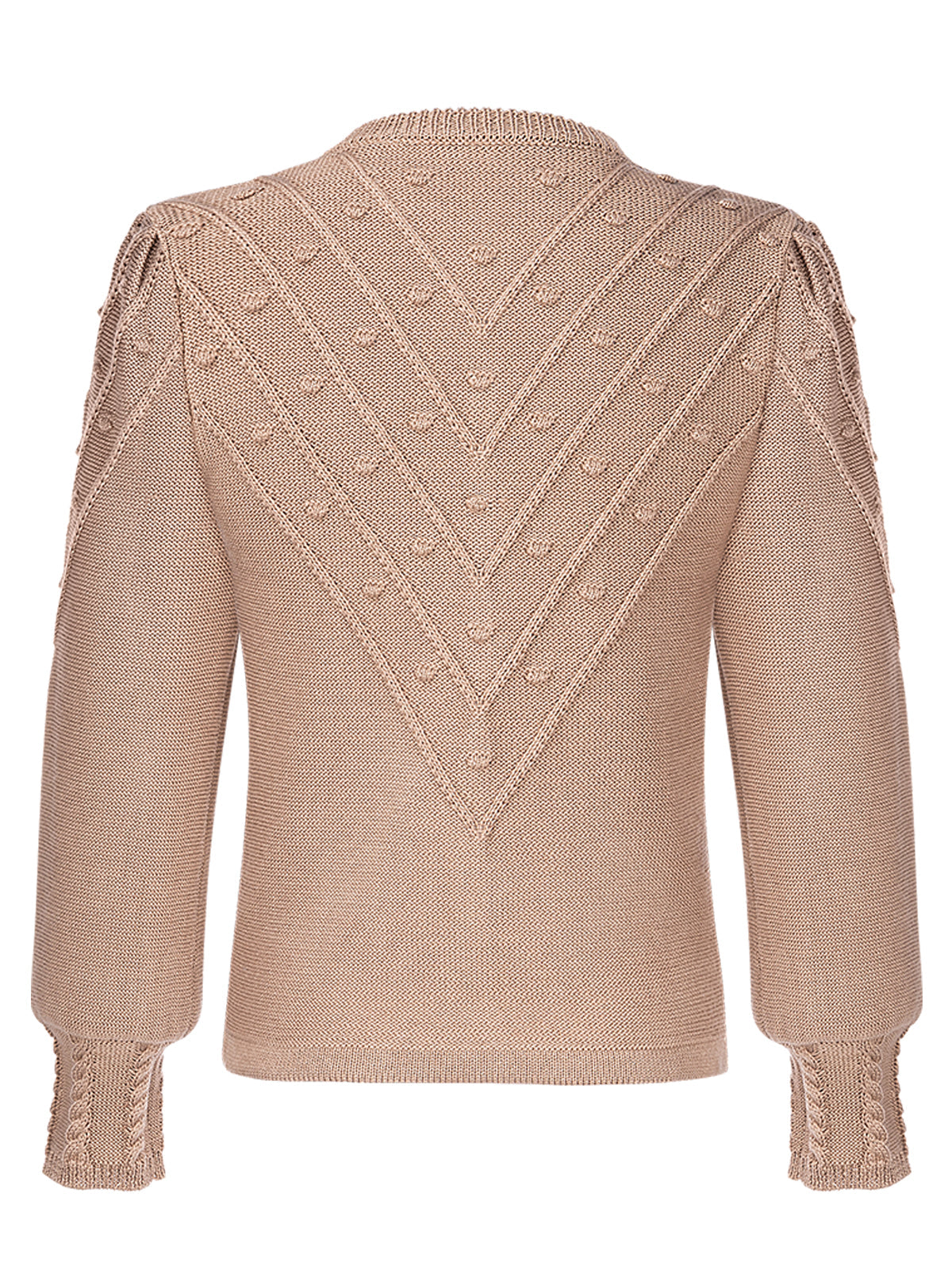 Bayerischer Janker Strickjacke  Renata In Brown mit traditionellem Stil in Braun