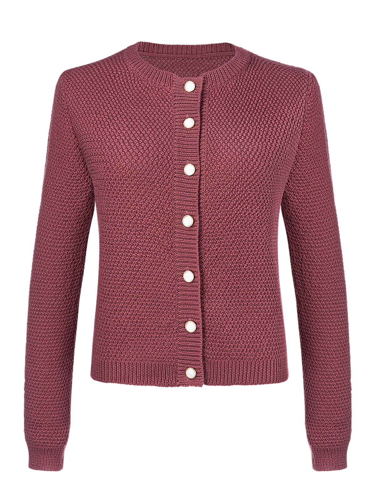 Trachtenjacke Strickjacke Amalia In Dusty Lila im klassischen Alpenstil