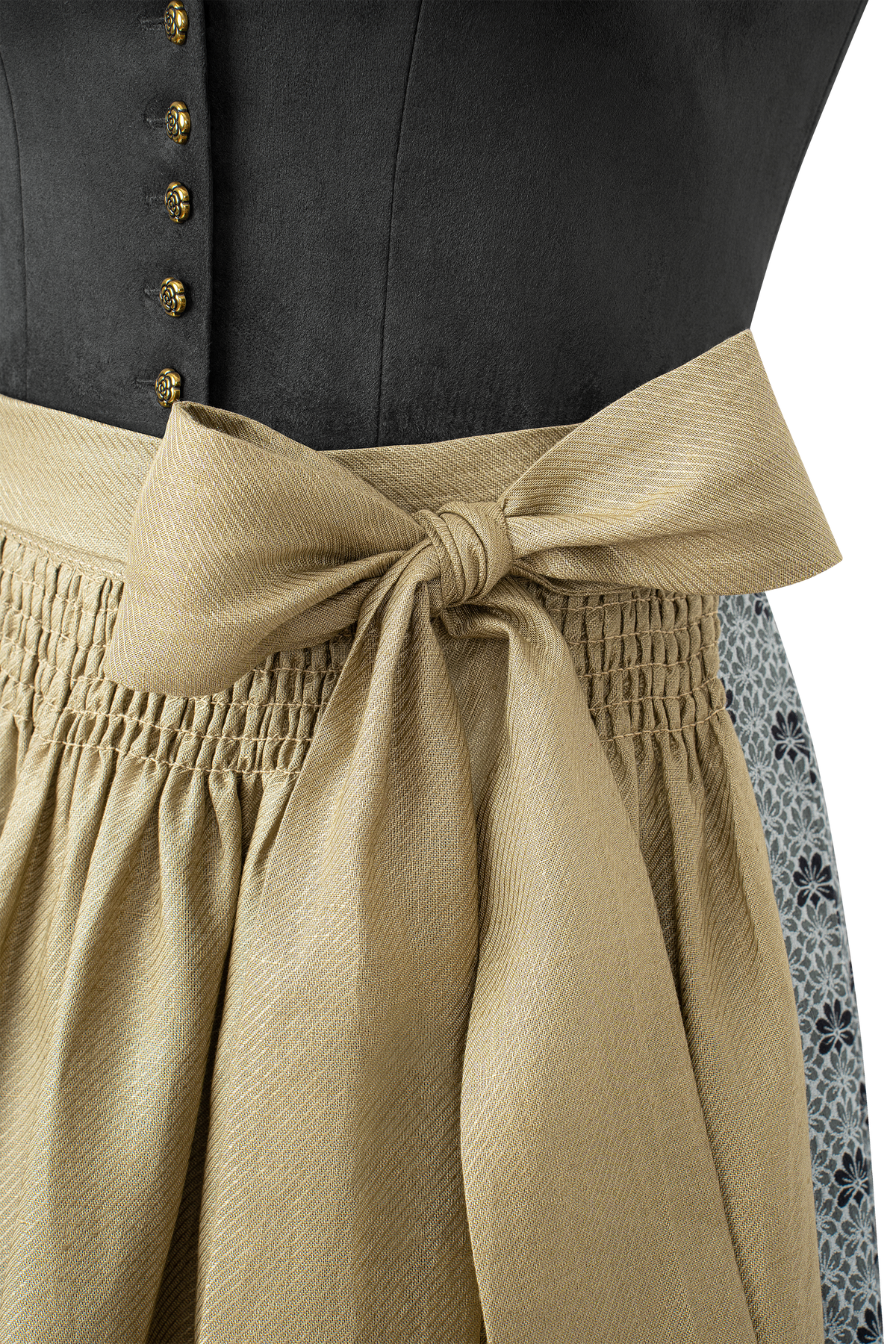 Trachtenkleid Leah In Grau mit elegantem Design
